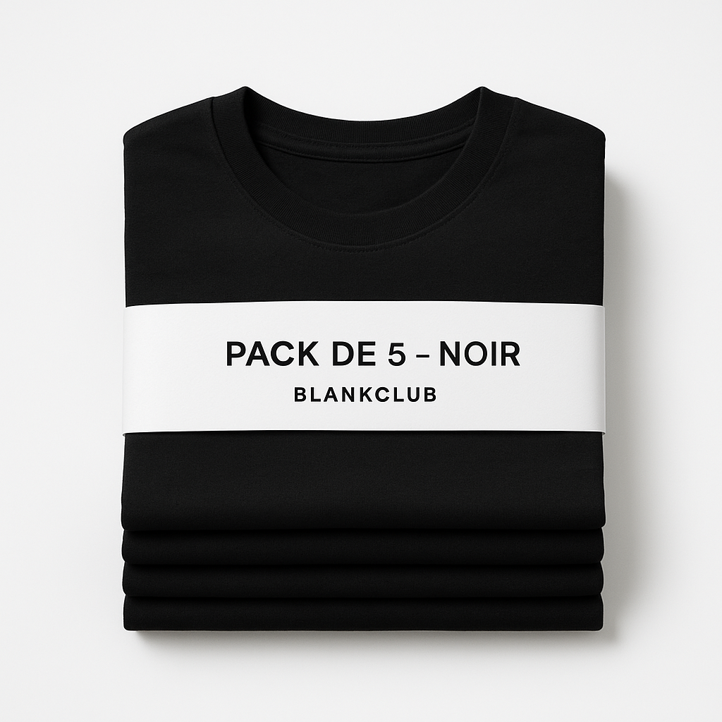 Pack of 5 T-Shirts — Black